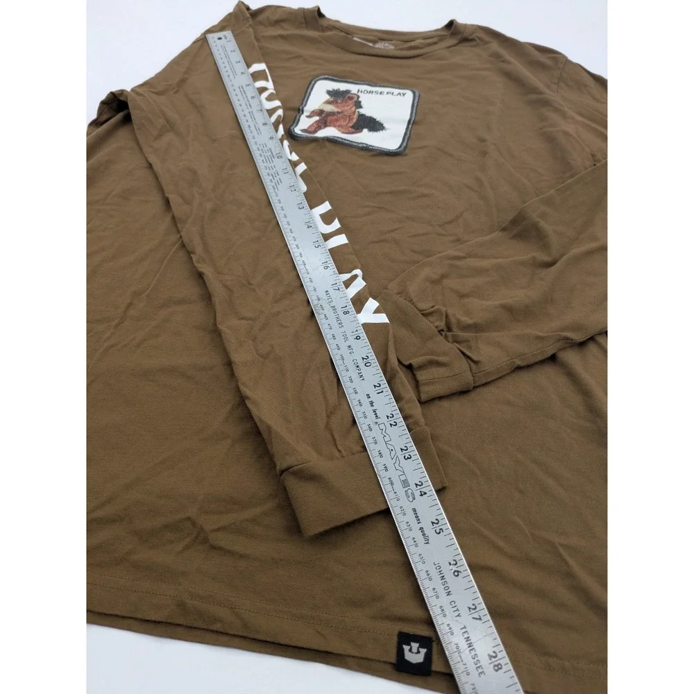 Goorin Bros Long Sleeve T-Shirt Sz 2XL‎ Brown Horse Play 